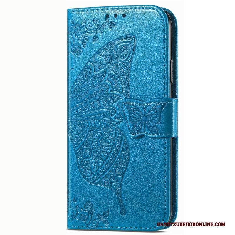 Flip Case Für Vivo Y16 Barocker Schmetterling