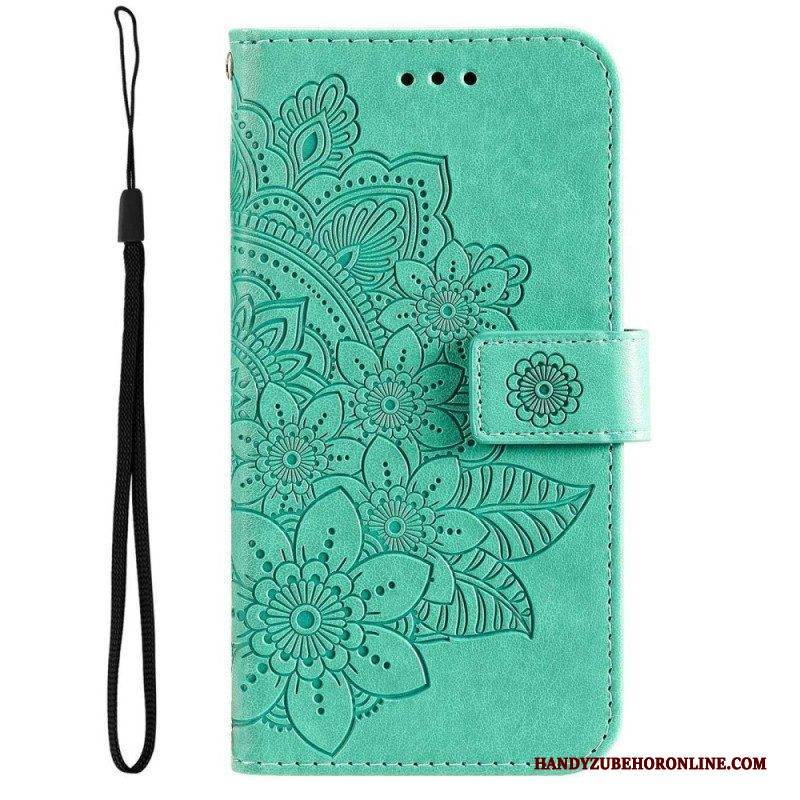 Flip Case Für Vivo Y16 Mit Kordel Riemchen-mandala