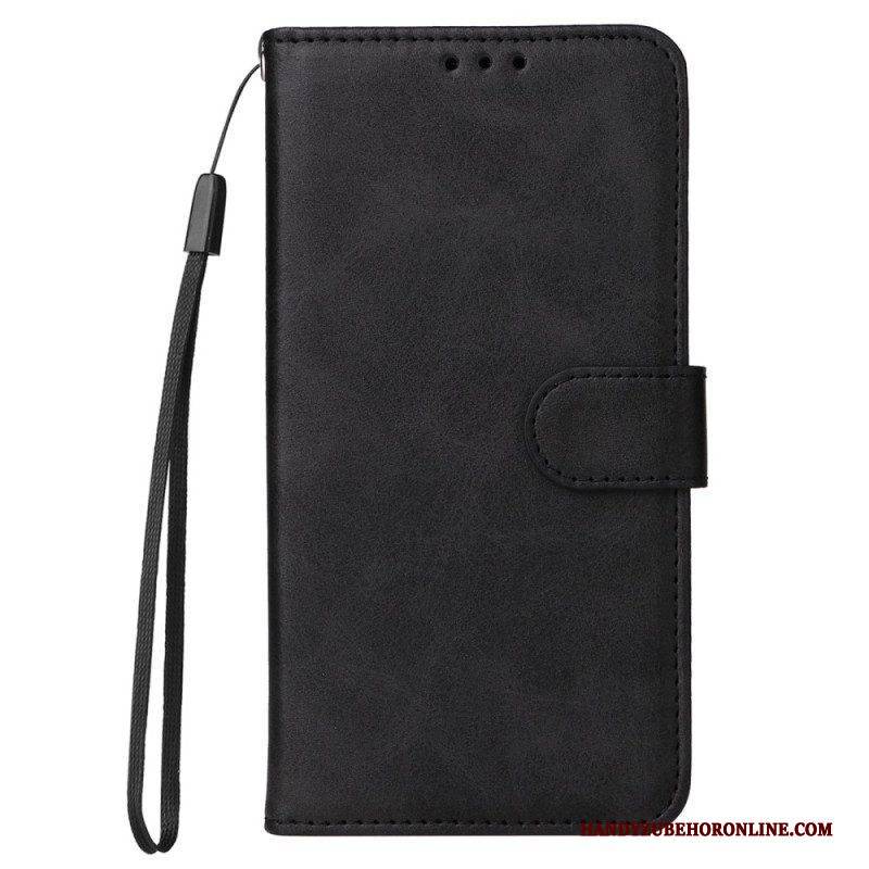 Flip Case Für Vivo Y16 Mit Kordel Schlicht Mit Riemen