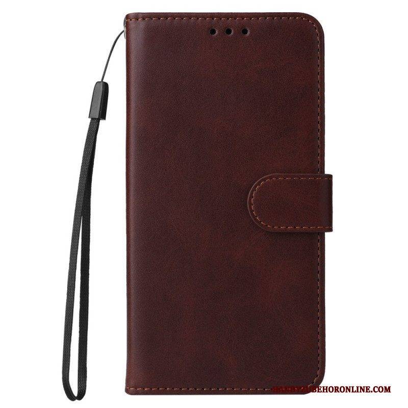 Flip Case Für Vivo Y16 Mit Kordel Schlicht Mit Riemen