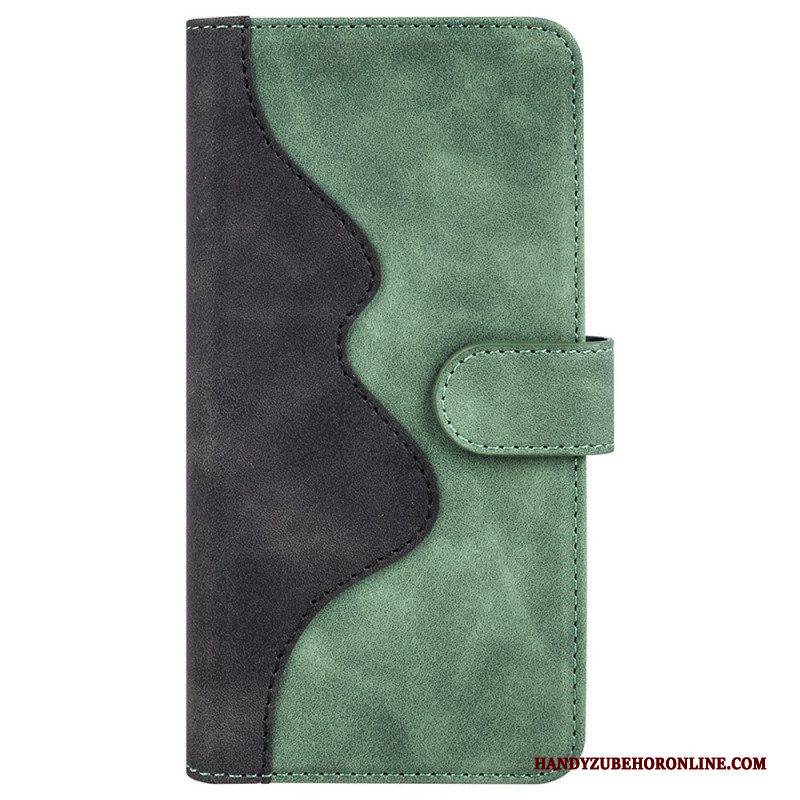 Flip Case Für Vivo Y35 Wave-lederstil
