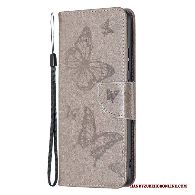 Flip Case Für Xiaomi 12 / 12X Mit Kordel Tanga-schmetterlinge