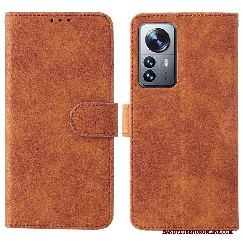 Flip Case Für Xiaomi 12 Pro Mit Kordel Strappy Skin-touch