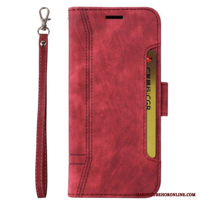 Flip Case Für Xiaomi 12T / 12T Pro Betopnice Kartenhalter Vorne