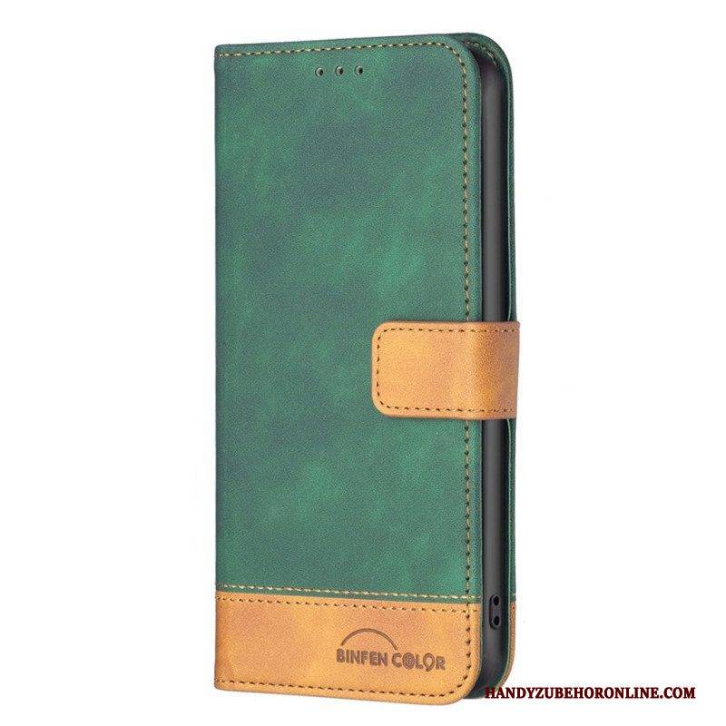 Flip Case Für Xiaomi 12T / 12T Pro Zweifarbige Binfen-farbe