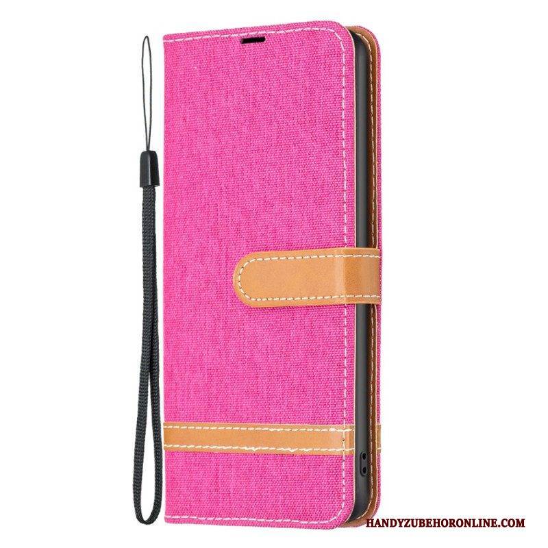 Flip Case Für Xiaomi 13 Lite Mit Kordel Riemenstoff