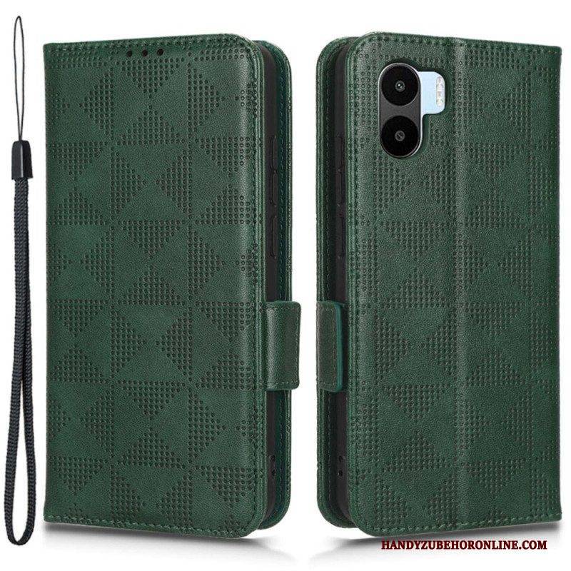 Flip Case Für Xiaomi Redmi A1 Dreiecke Mit Lanyard