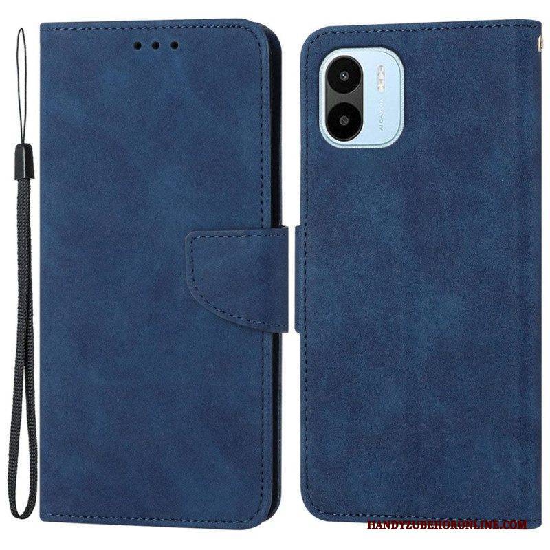 Flip Case Für Xiaomi Redmi A1 Einfarbiges Schlüsselband
