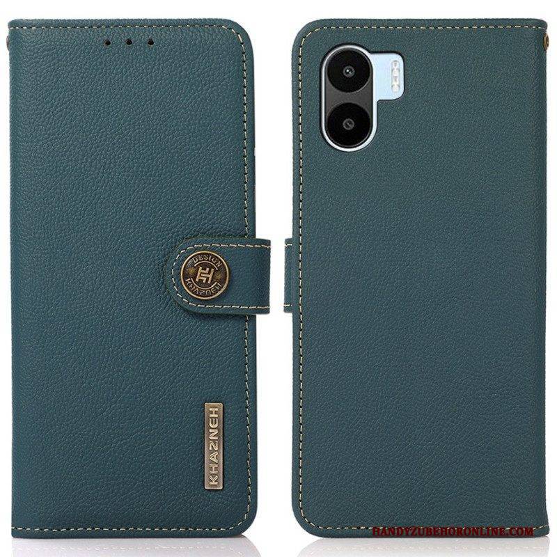 Flip Case Für Xiaomi Redmi A1 Khazneh Rfid-echtleder