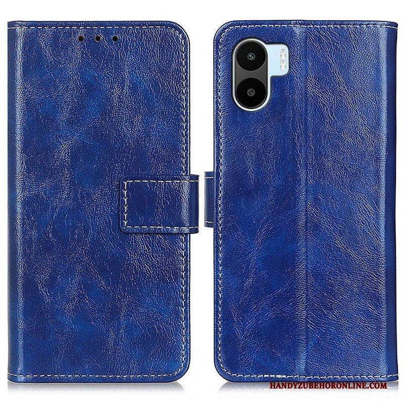 Flip Case Für Xiaomi Redmi A1 Lackiert Mit Sichtbaren Nähten