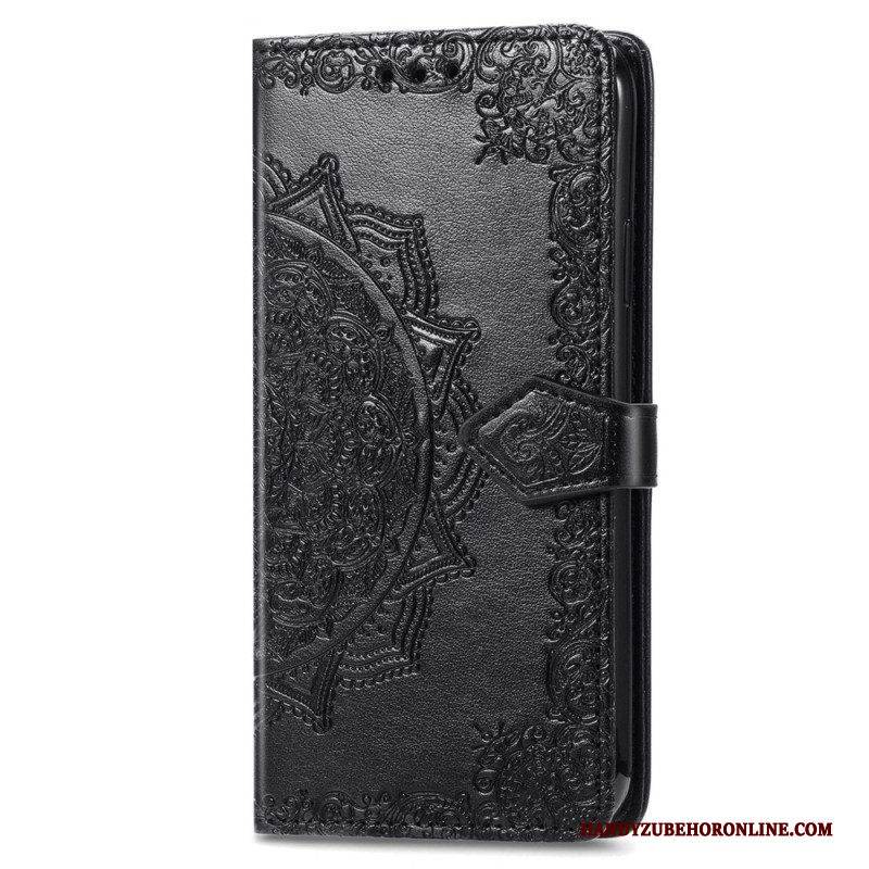 Flip Case Für Xiaomi Redmi A1 Mandala-sonne Mit Schlüsselband