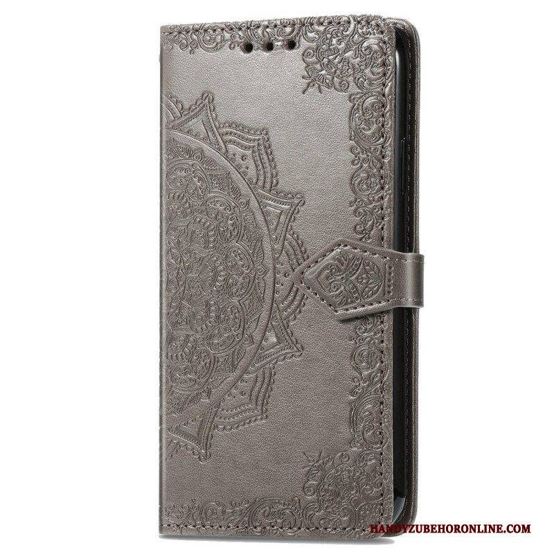 Flip Case Für Xiaomi Redmi A1 Mandala-sonne Mit Schlüsselband