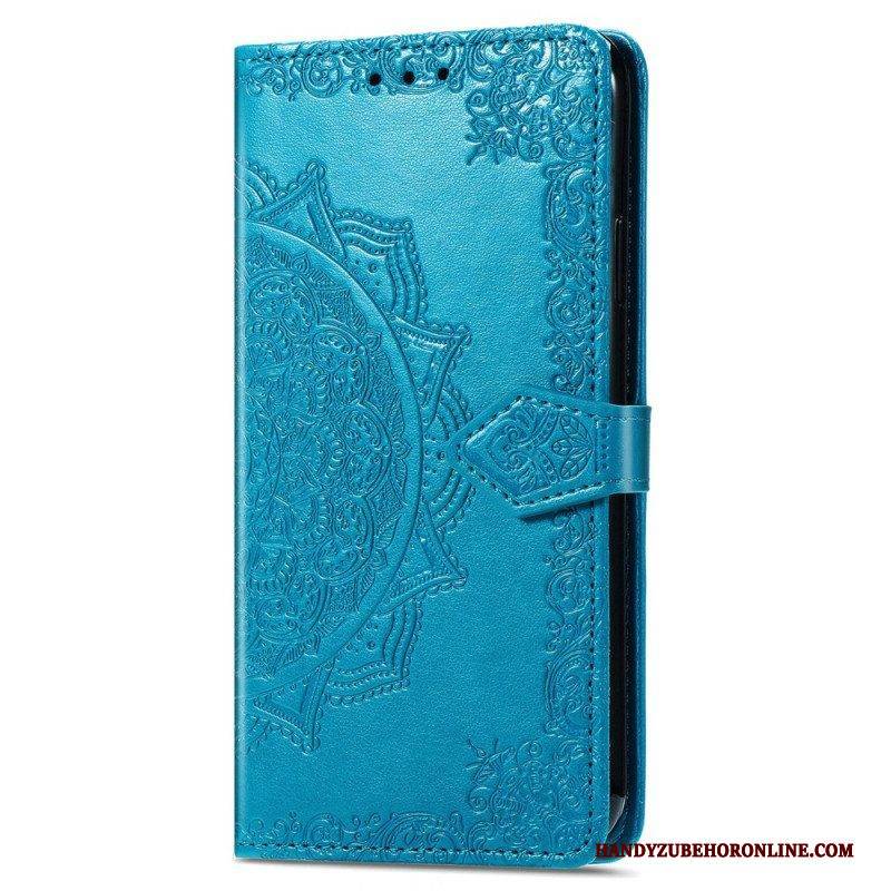 Flip Case Für Xiaomi Redmi A1 Mandala-sonne Mit Schlüsselband