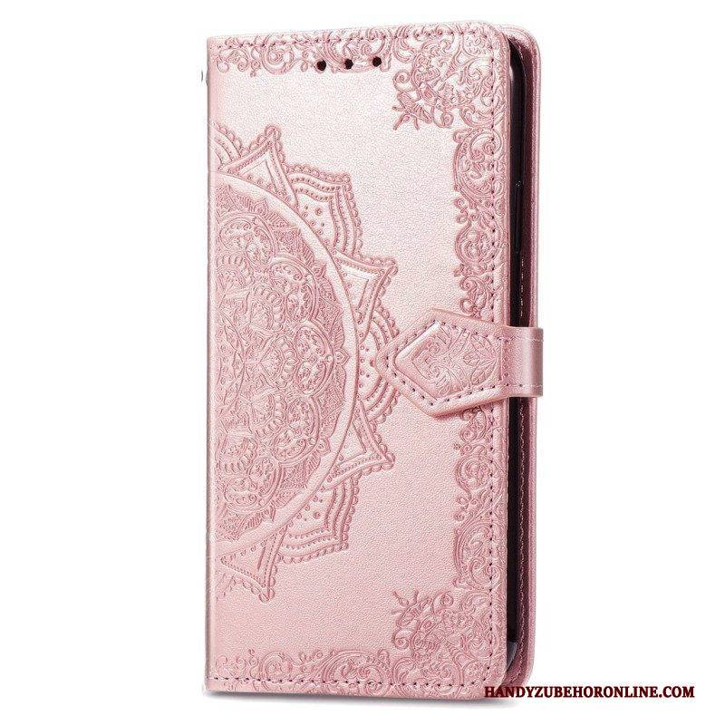 Flip Case Für Xiaomi Redmi A1 Mandala-sonne Mit Schlüsselband