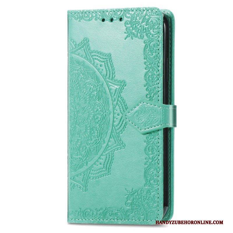 Flip Case Für Xiaomi Redmi A1 Mandala-sonne Mit Schlüsselband