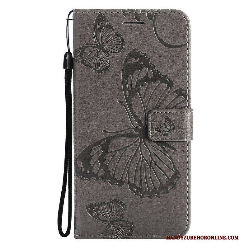Flip Case Für Xiaomi Redmi Note 10 5G Riesige Schmetterlinge