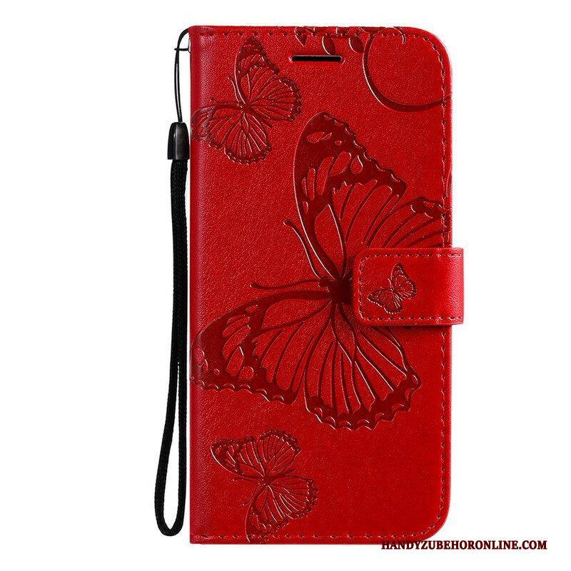 Flip Case Für Xiaomi Redmi Note 10 5G Riesige Schmetterlinge