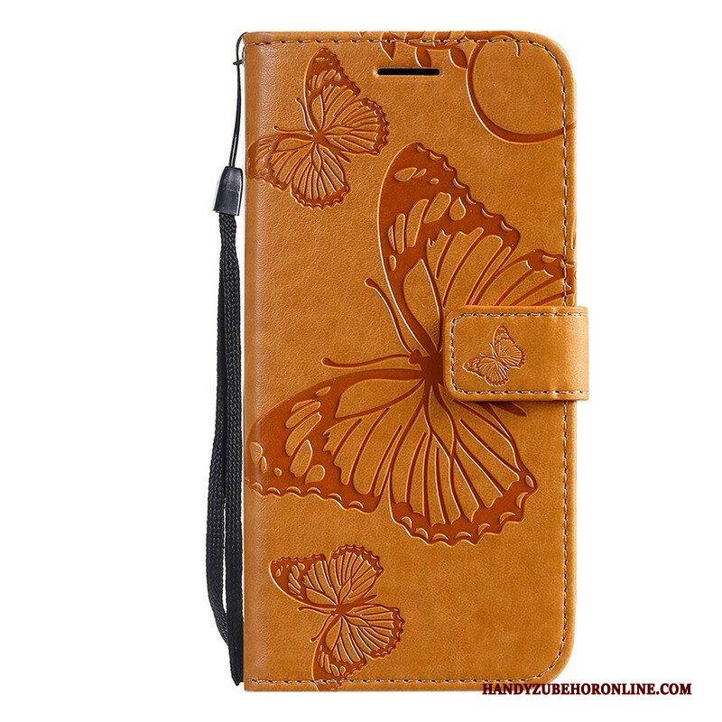Flip Case Für Xiaomi Redmi Note 10 5G Riesige Schmetterlinge