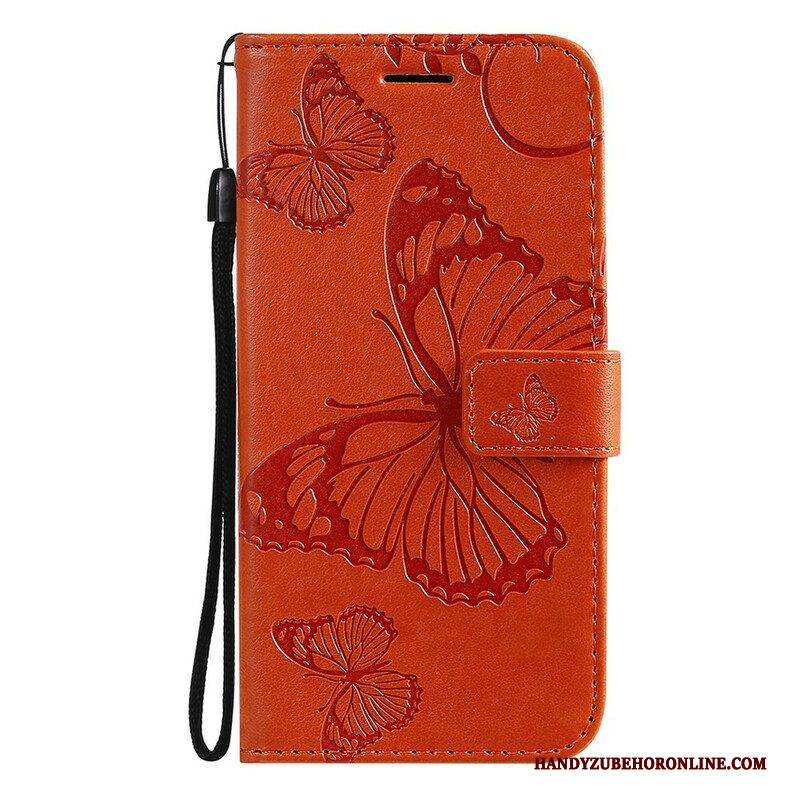 Flip Case Für Xiaomi Redmi Note 10 5G Riesige Schmetterlinge