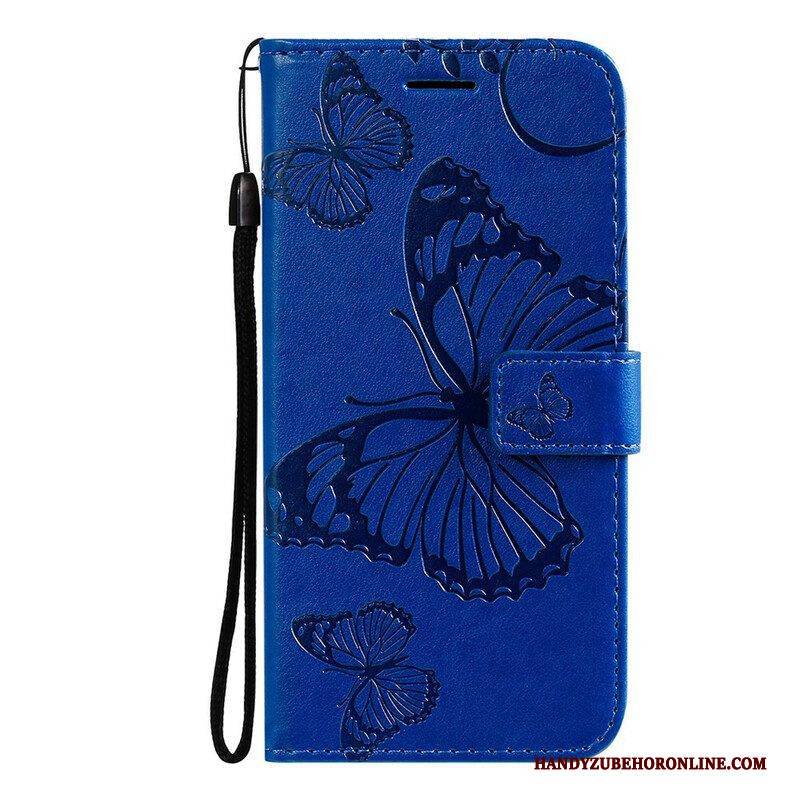 Flip Case Für Xiaomi Redmi Note 10 5G Riesige Schmetterlinge