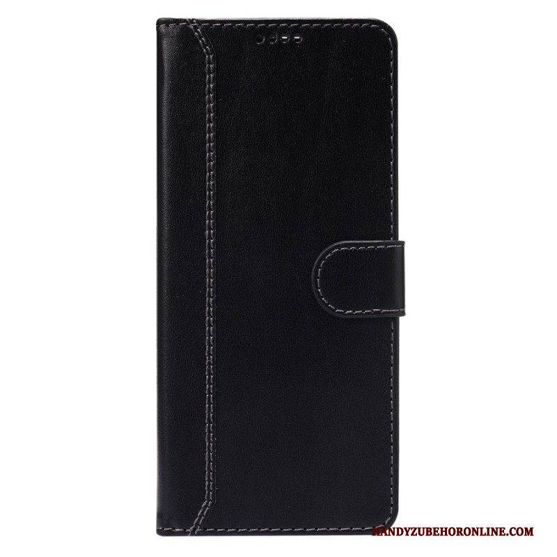 Flip Case Für Xiaomi Redmi Note 10 Pro Glänzende Und Freiliegende Nähte
