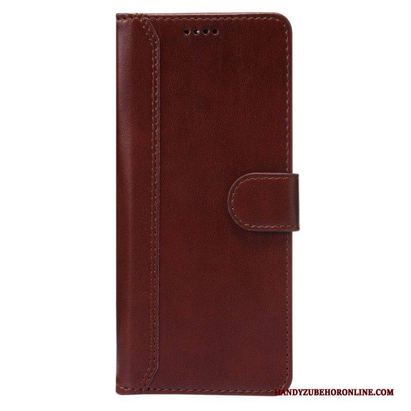 Flip Case Für Xiaomi Redmi Note 10 Pro Glänzende Und Freiliegende Nähte
