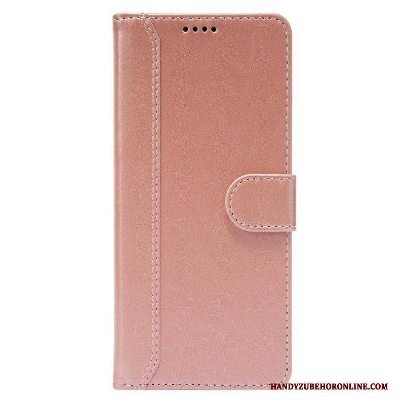 Flip Case Für Xiaomi Redmi Note 10 Pro Glänzende Und Freiliegende Nähte
