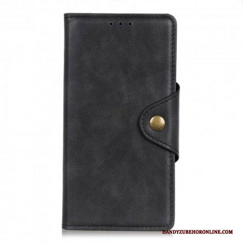 Flip Case Für Xiaomi Redmi Note 10 Pro Knopf Aus Kunstleder