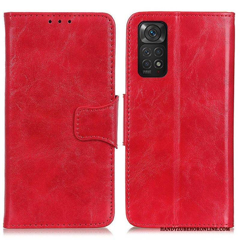 Flip Case Für Xiaomi Redmi Note 11 / 11S Flip Case Texturierte Magnetische Klappe