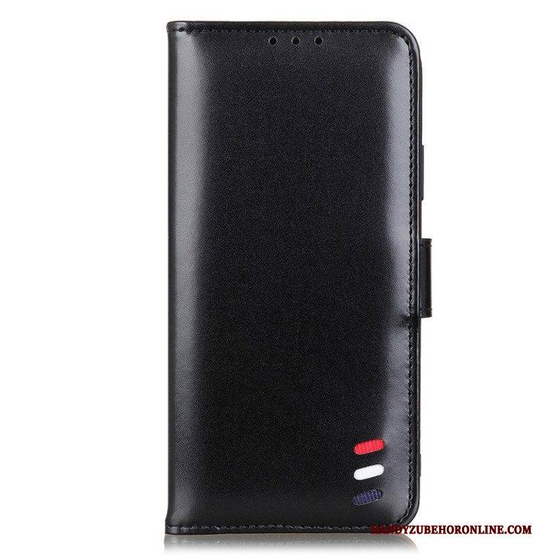 Flip Case Für Xiaomi Redmi Note 11 Pro Plus 5G Dreifarbiger Ledereffekt