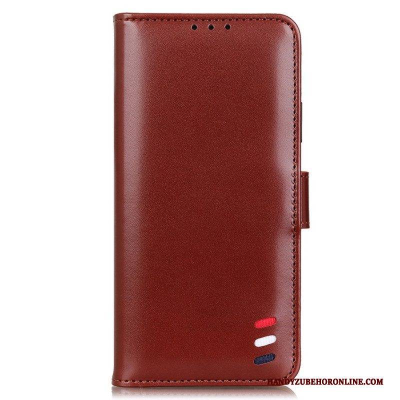 Flip Case Für Xiaomi Redmi Note 11 Pro Plus 5G Dreifarbiger Ledereffekt