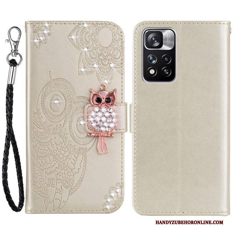 Flip Case Für Xiaomi Redmi Note 11 Pro Plus 5G Eulen-mandala Und Charme