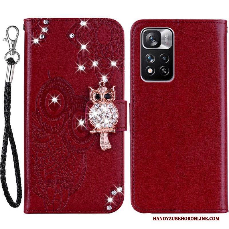 Flip Case Für Xiaomi Redmi Note 11 Pro Plus 5G Eulen-mandala Und Charme