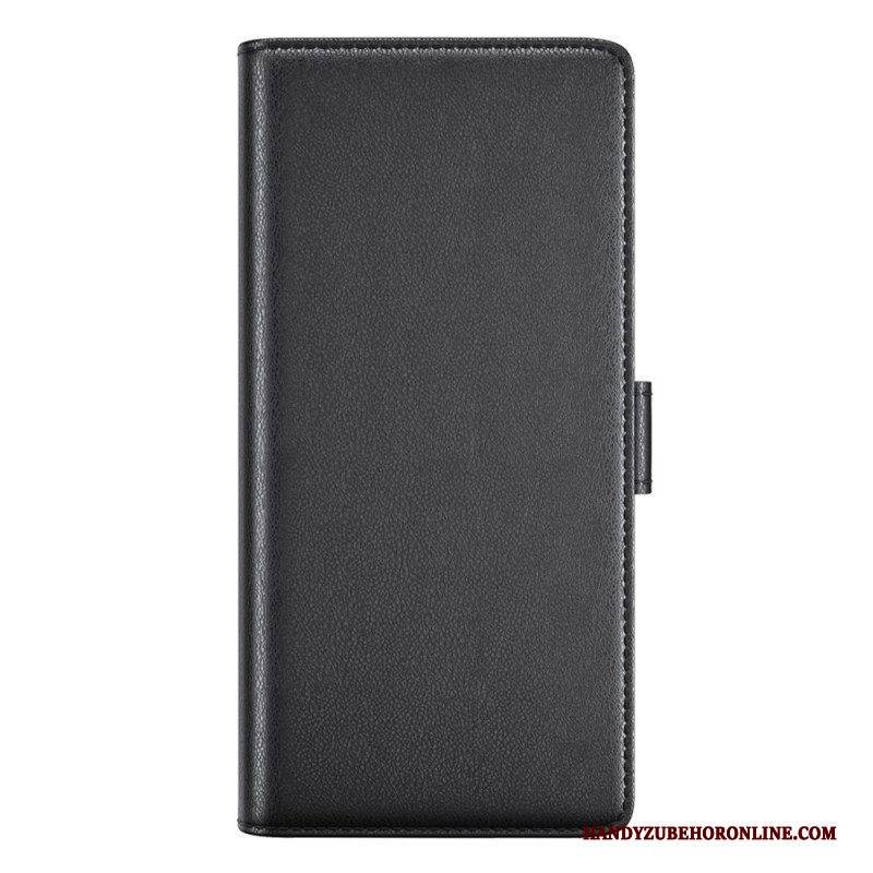Flip Case Für Xiaomi Redmi Note 12 5G Echtes Leder