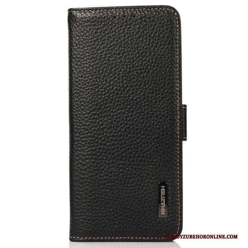 Flip Case Für Xiaomi Redmi Note 12 Pro Plus Lychee-leder Khazneh Rfid