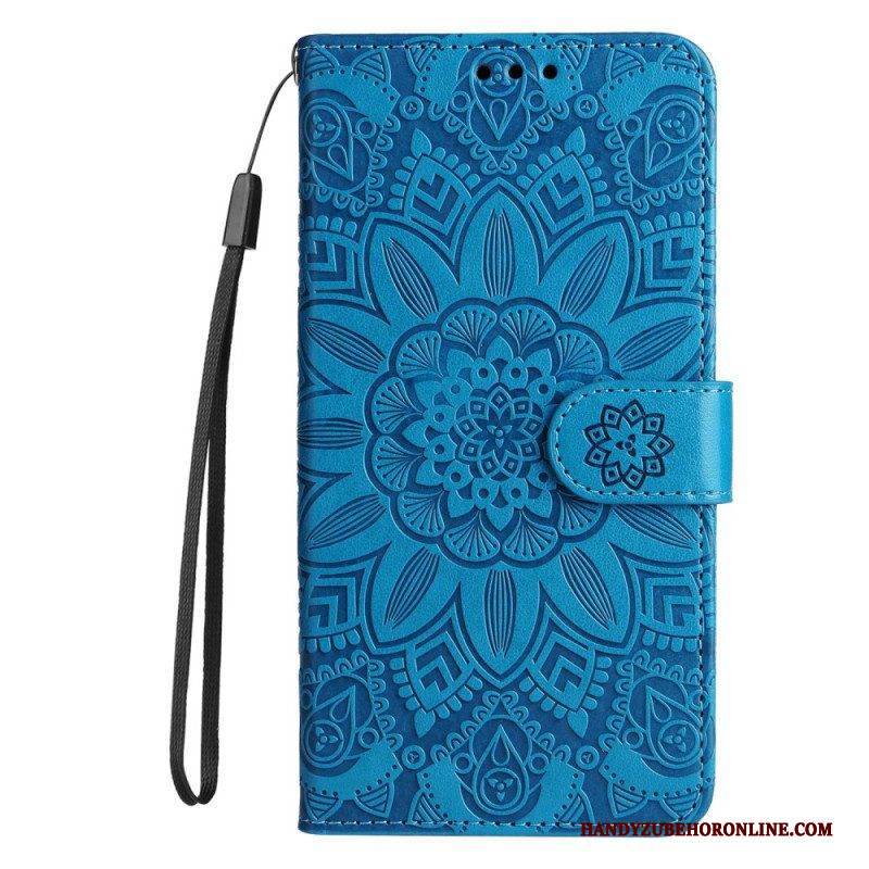 Flip Case Für Xiaomi Redmi Note 12 Pro Plus Mit Kordel Mandala-dekoration Mit Riemen