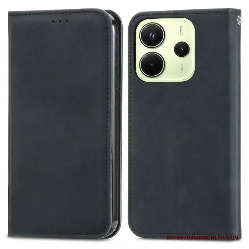 Flip Case Für Xiaomi Redmi Note 14 4g Wildlederoptik
