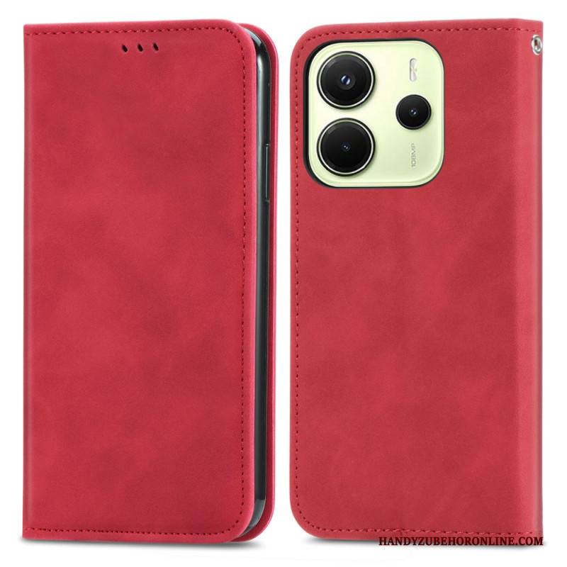Flip Case Für Xiaomi Redmi Note 14 4g Wildlederoptik
