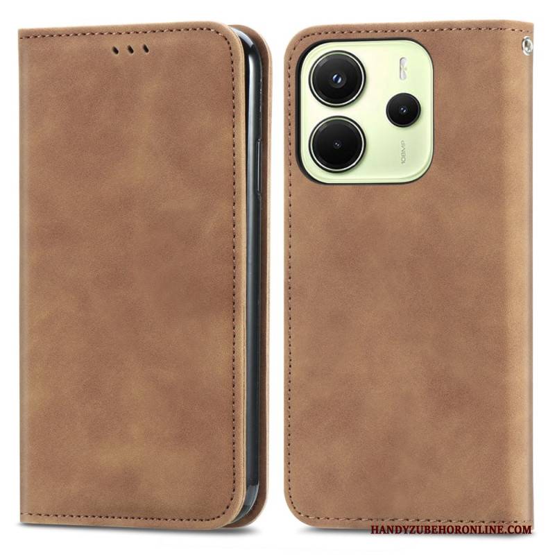 Flip Case Für Xiaomi Redmi Note 14 4g Wildlederoptik