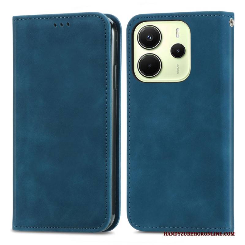 Flip Case Für Xiaomi Redmi Note 14 4g Wildlederoptik