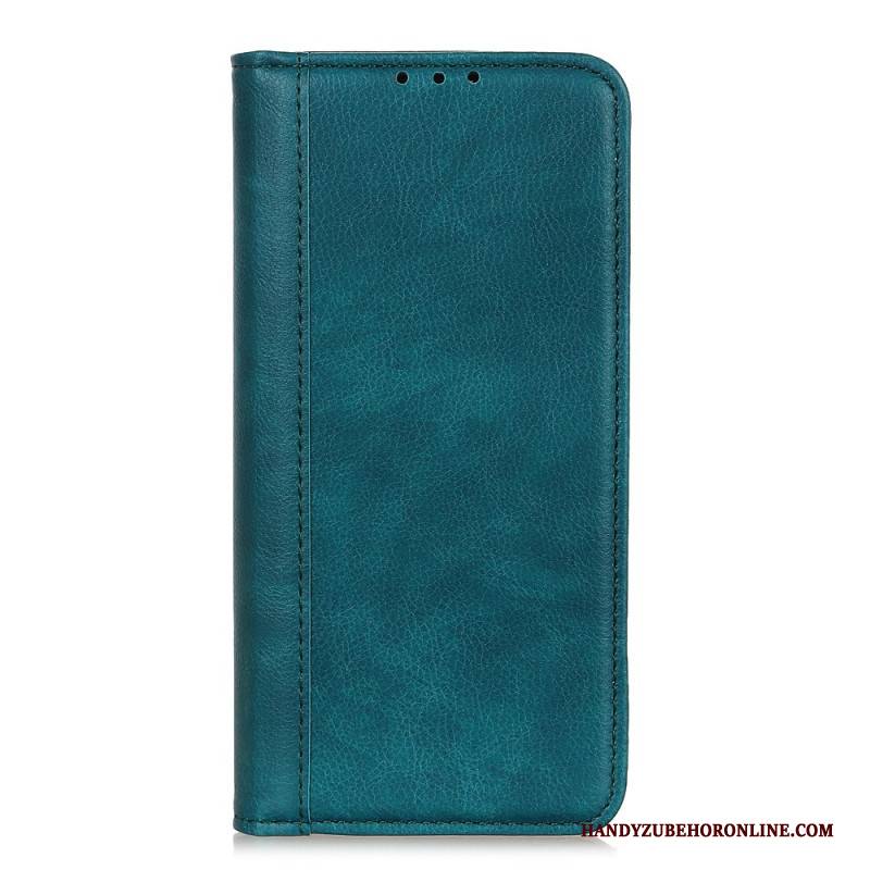 Flip Case Für Xiaomi Redmi Note 14s Spaltleder In Litschi-optik