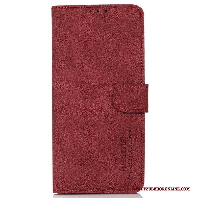 Flip Case Für iPhone 13 Mini Khazneh Modischer Ledereffekt