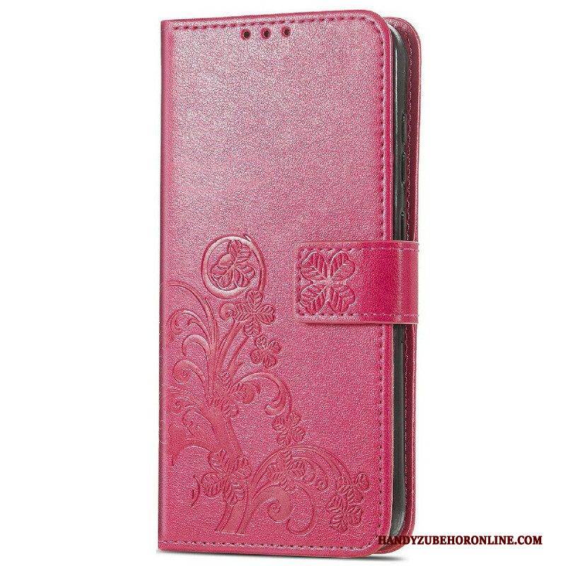 Flip Case Für iPhone 13 Mini Mit Kordel Schmetterlings- Und Blumenarmband