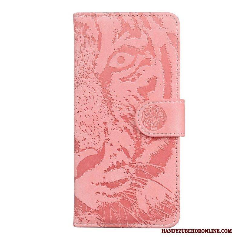 Flip Case Für iPhone 13 Mini Tiger-gesichtsdruck
