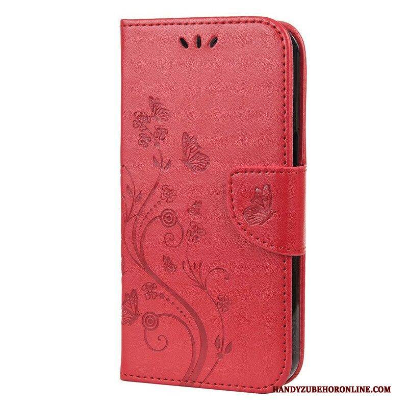 Flip Case Für iPhone 13 Pro Max Schmetterlinge Im Wind