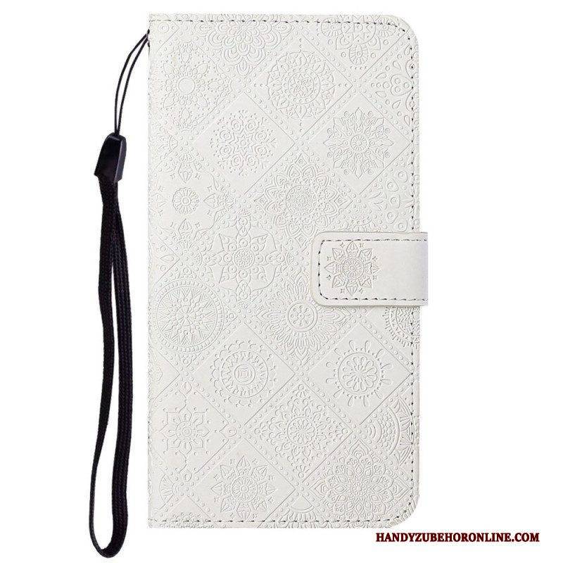Flip Case Für iPhone 14 Plus Gobelinmuster