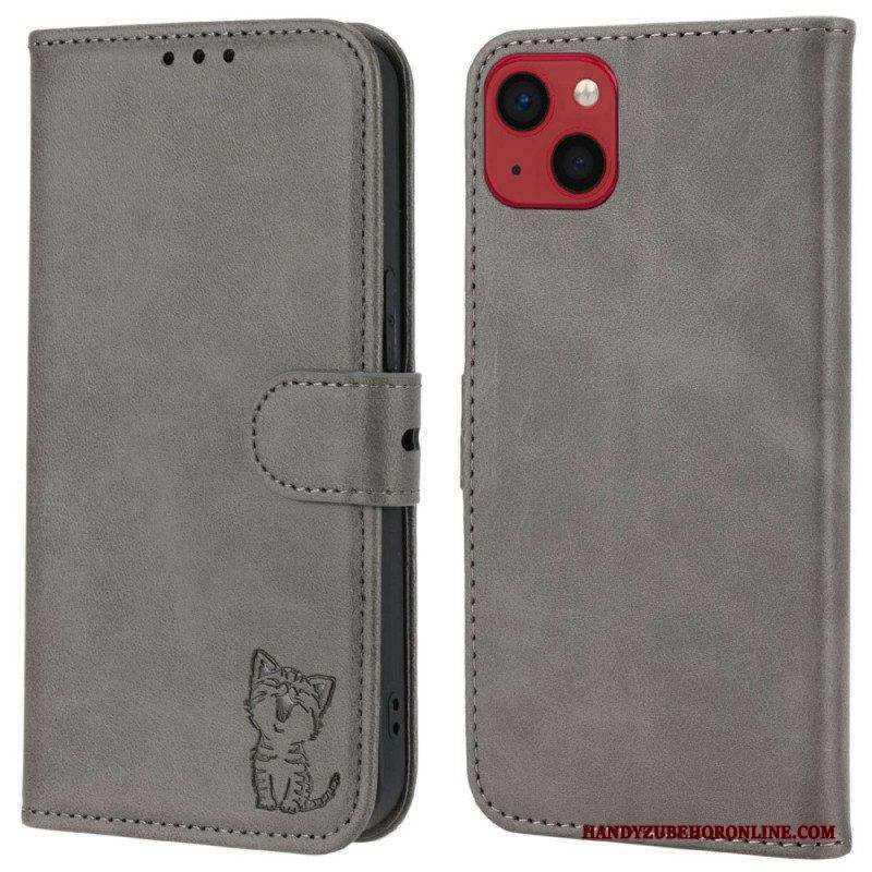Flip Case Für iPhone 14 Plus Kätzchen