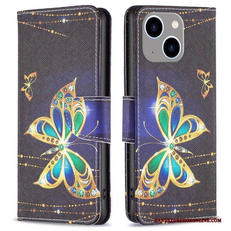 Flip Case Für iPhone 14 Plus Schmetterlinge Der Welt