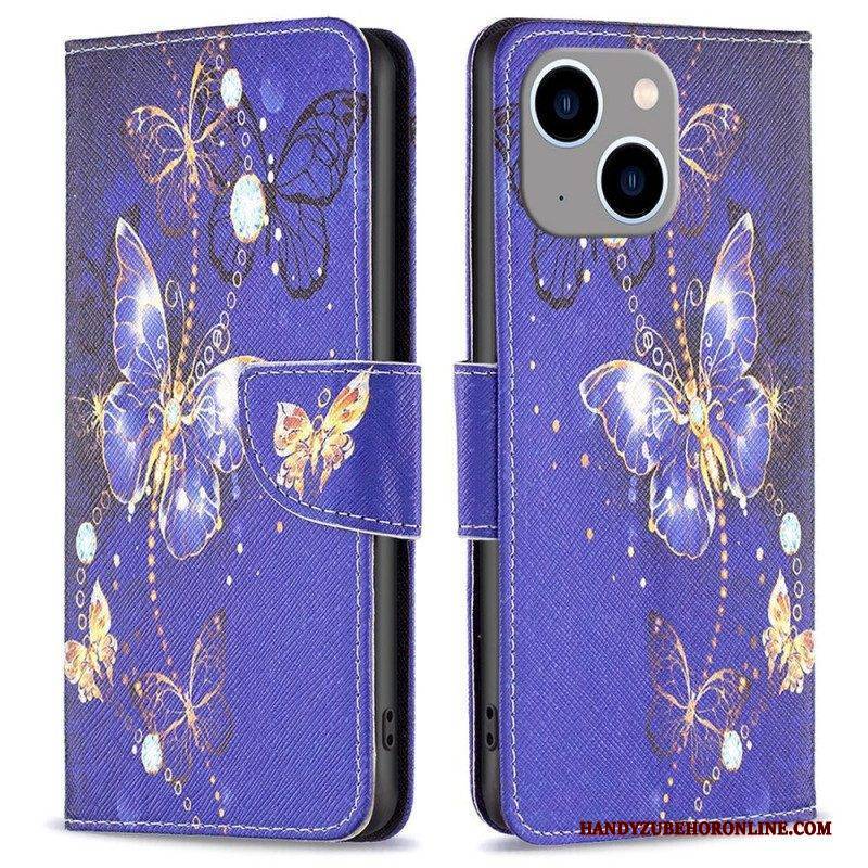 Flip Case Für iPhone 14 Plus Schmetterlinge Der Welt