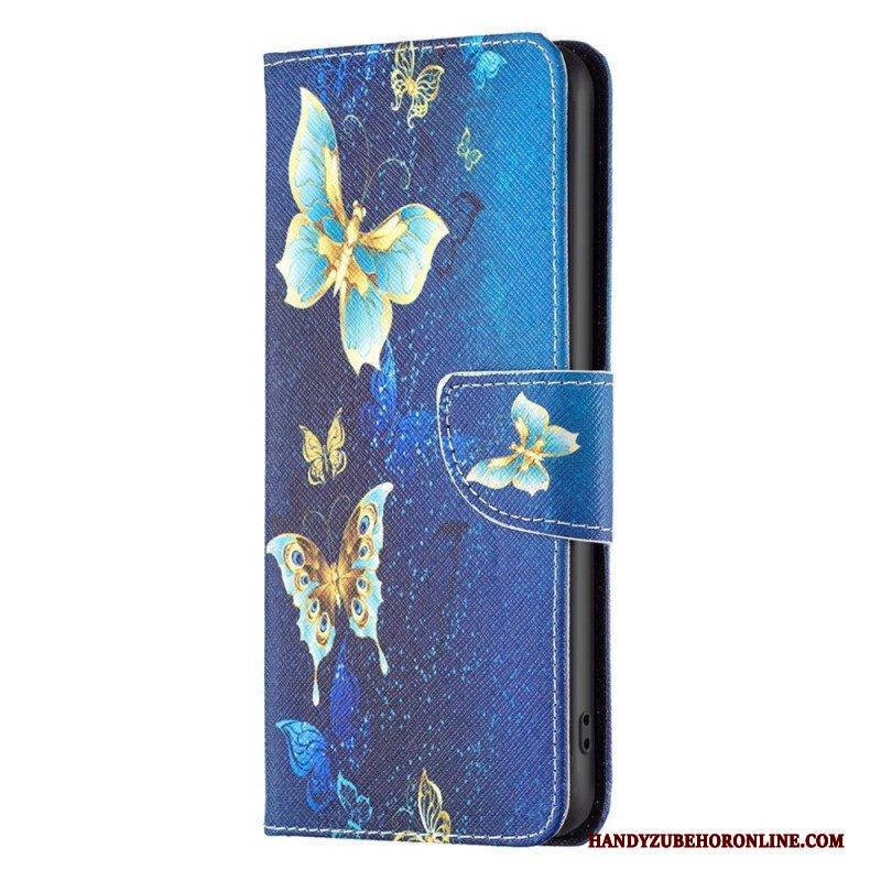 Flip Case Für iPhone 14 Pro Max Flug Der Schmetterlinge